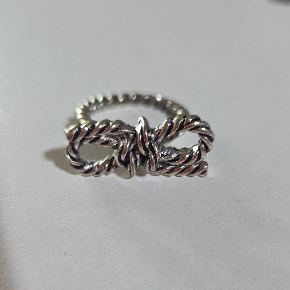Silver Rope Twisted Ring - Picture 2 of 7